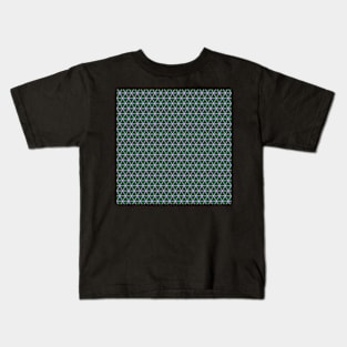 Mainly Green Hexagonal Fractal Pattern Kids T-Shirt